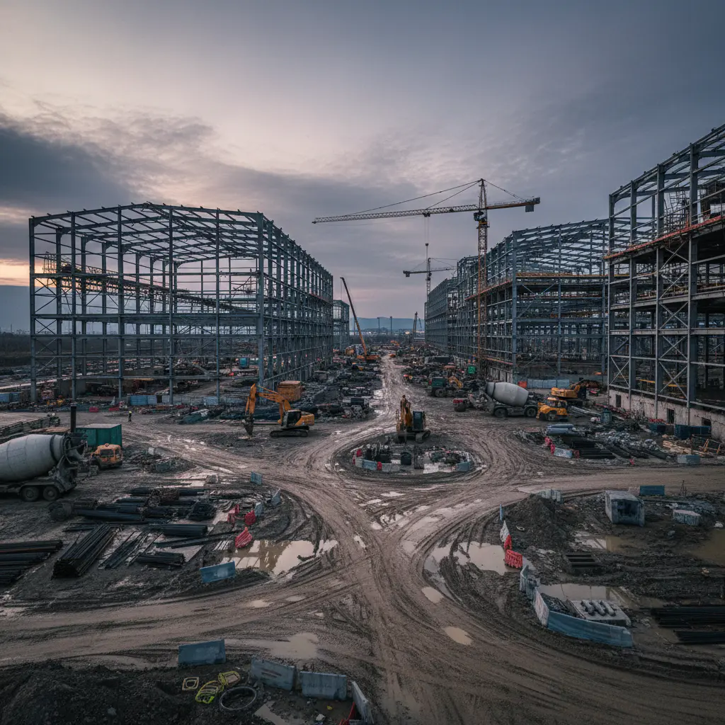 Industrial park construction site