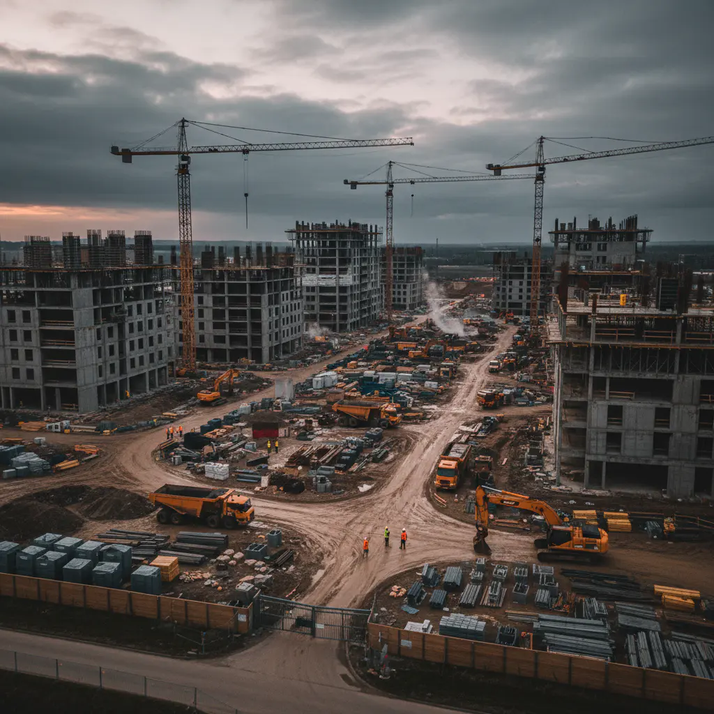 Commercial build site overview