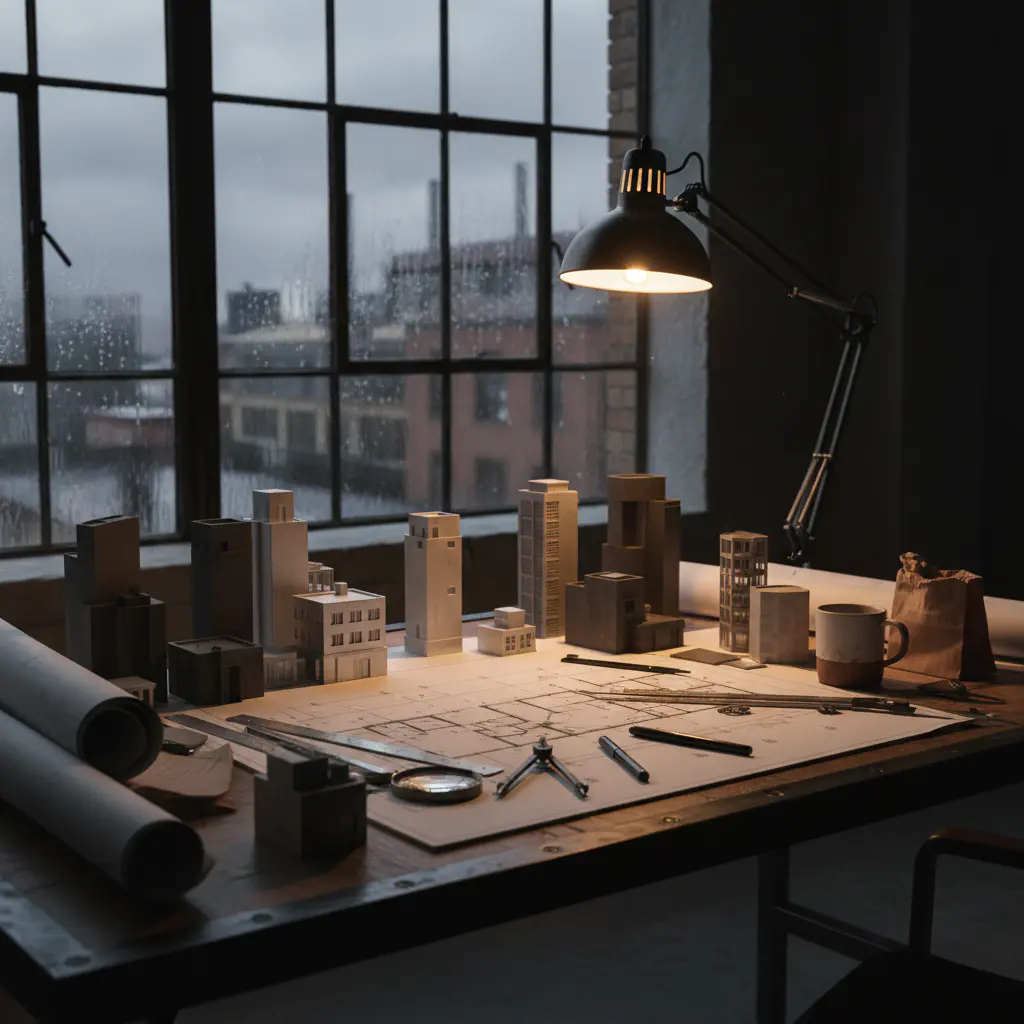 Architectural Planning on Desk
