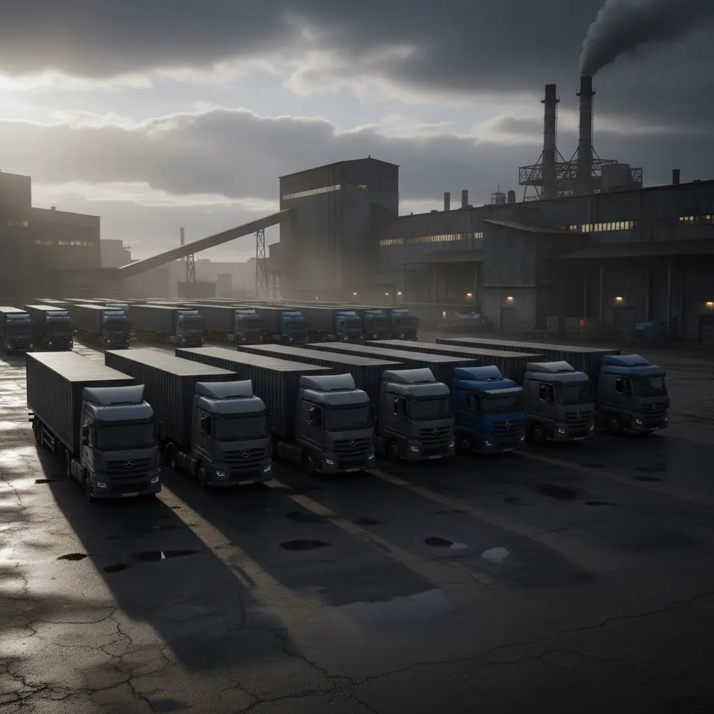 Logistics and transport trucks